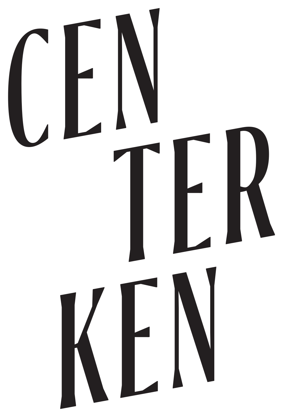 Centerken-logo: CEN TER KEN onder elkaar