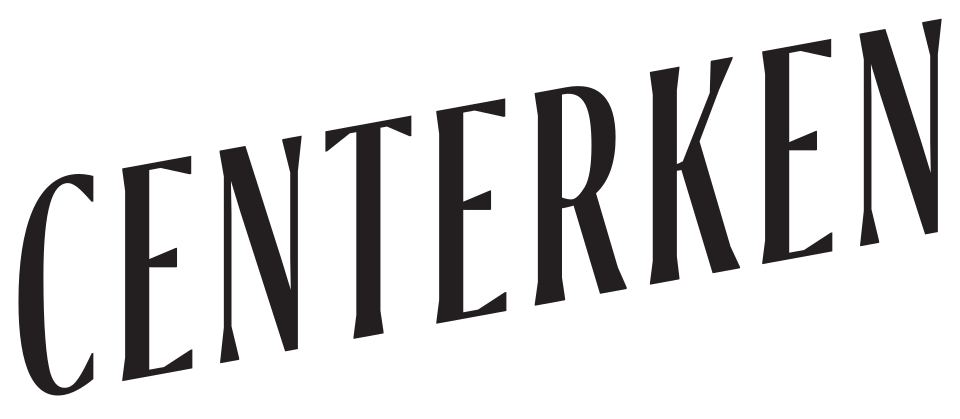Centerken-logo op één schuine regel