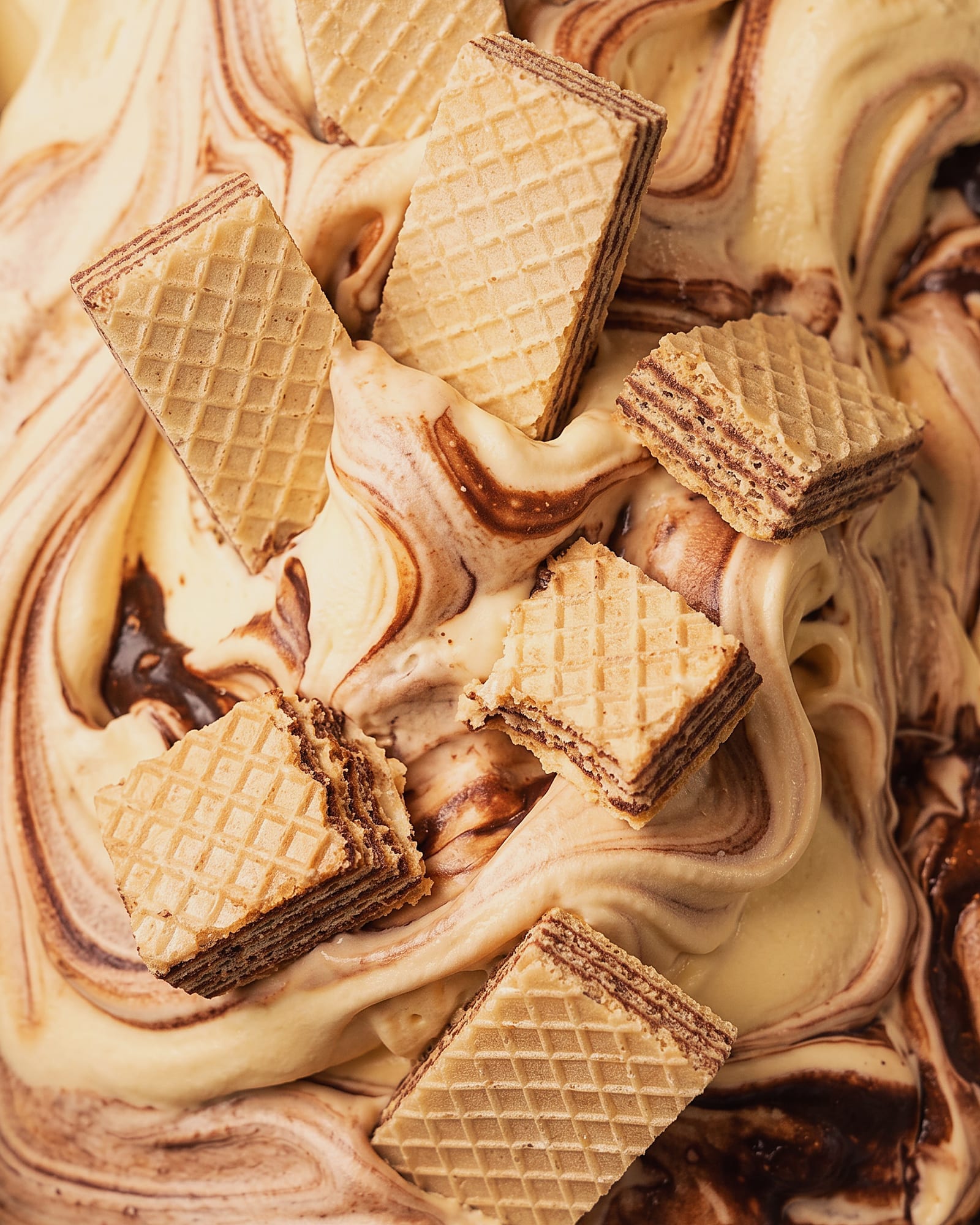 Centwafer — close-up van het ijs