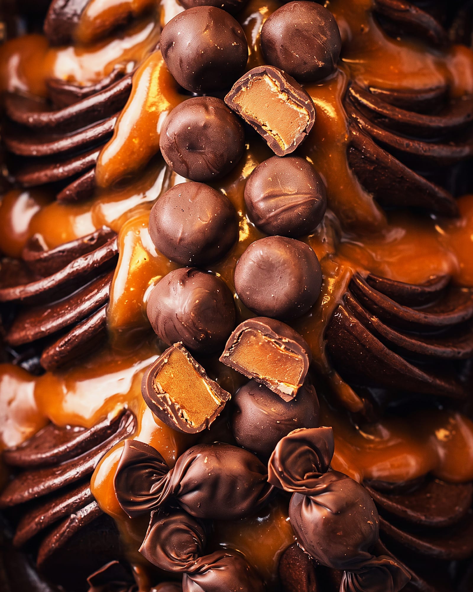 Chokotoff sorbet — close-up van het ijs