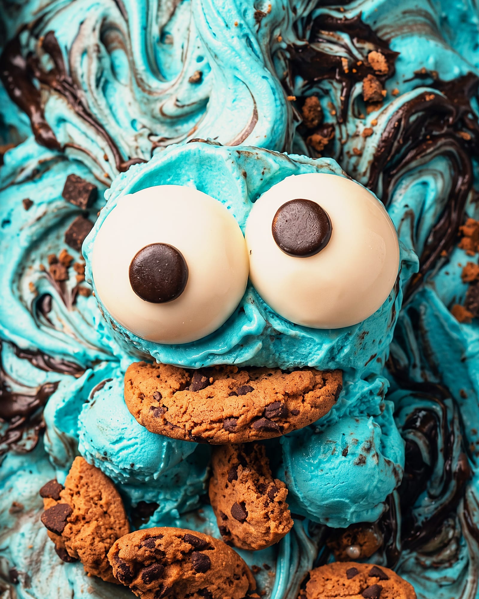 Cookie Monster — close-up van het ijs