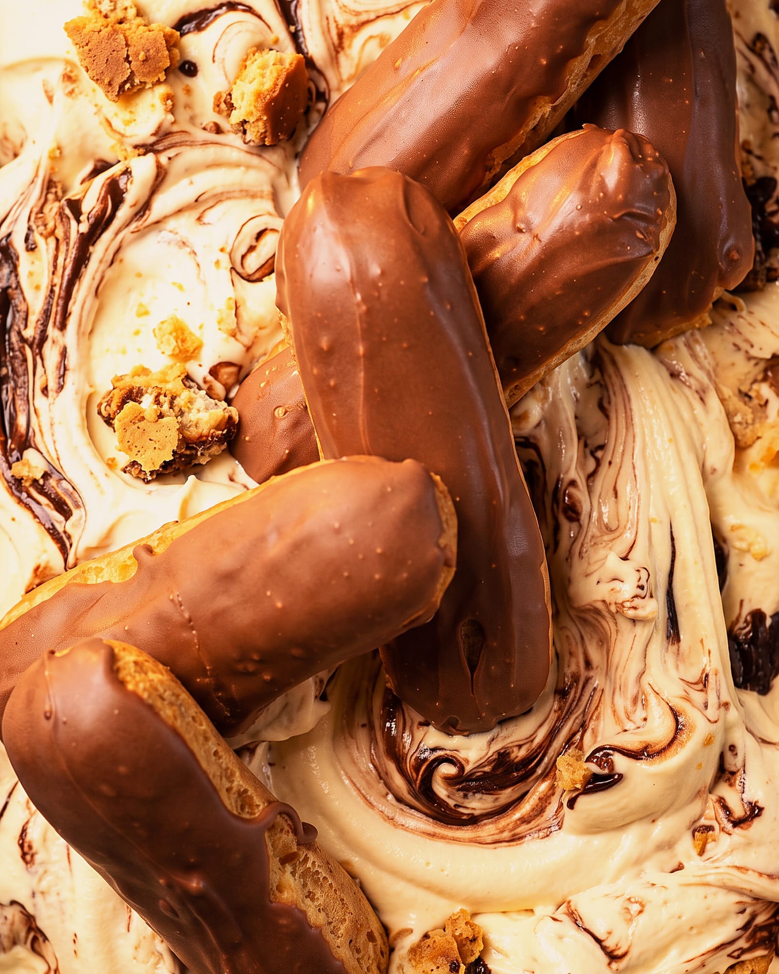 Eclair — close-up van het ijs