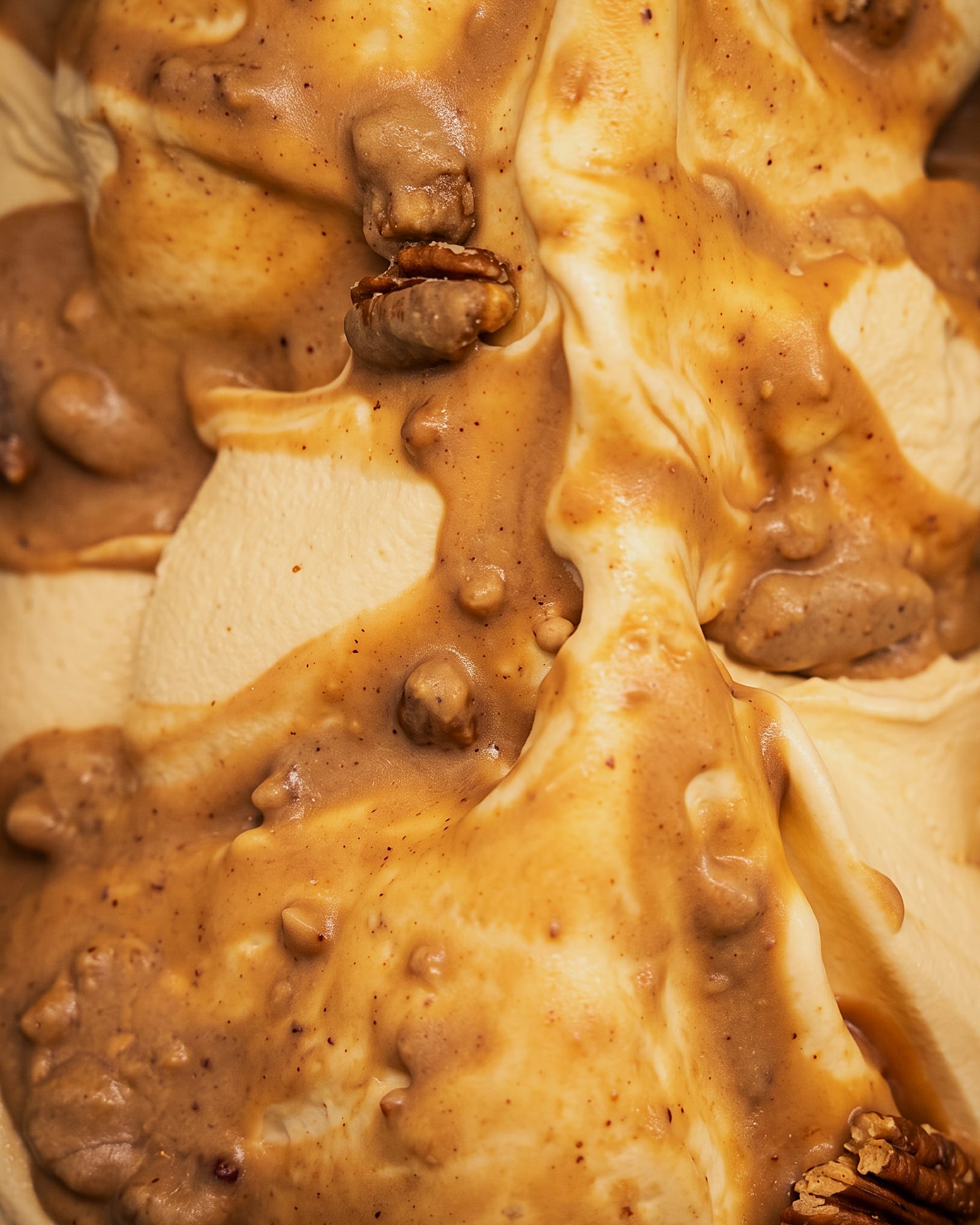 Maple pecan cookies — close-up van het ijs