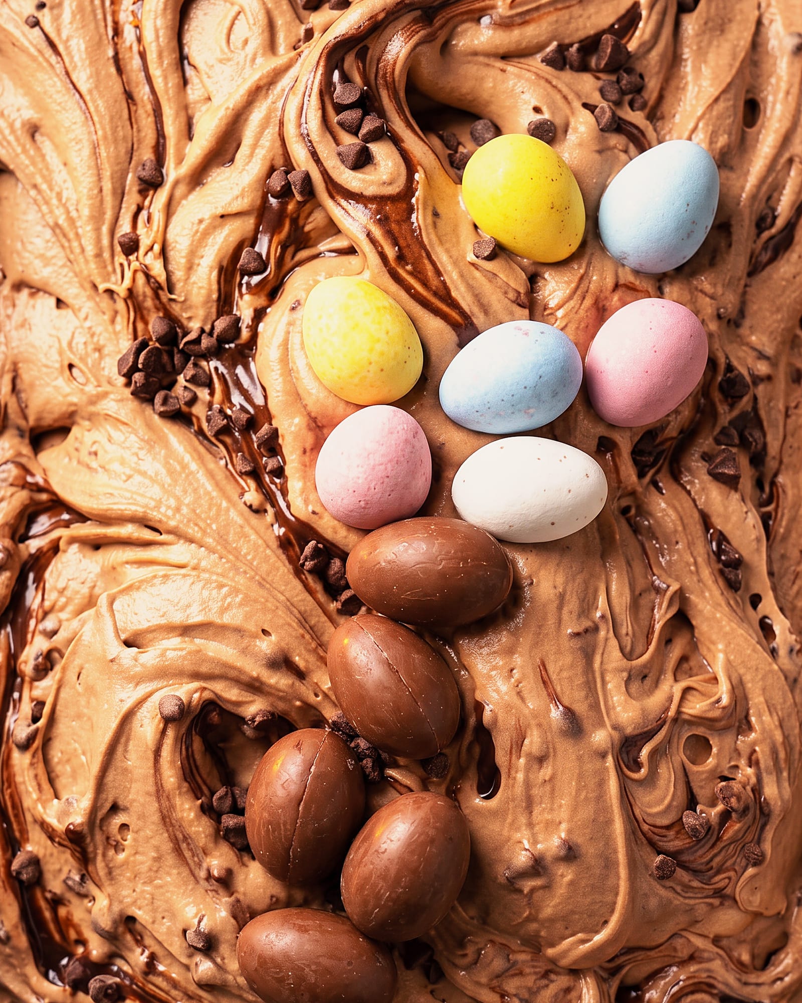 Paaseitjes — close-up van het ijs