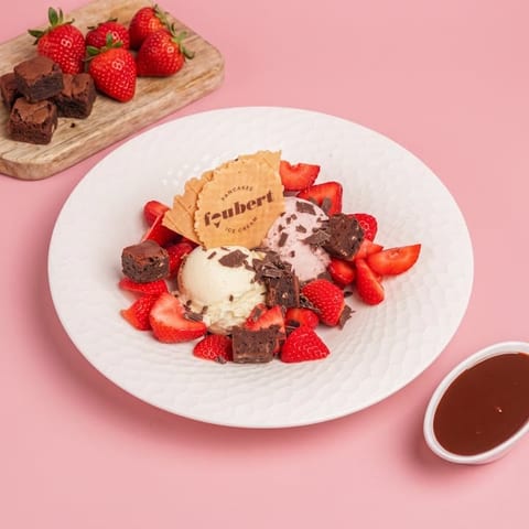 Coupe aardbei & brownie — roze skin