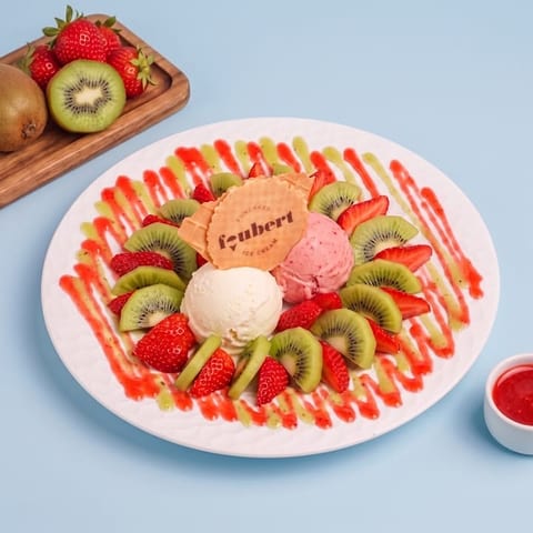 Coupe aardbei & kiwi — blauwe skin