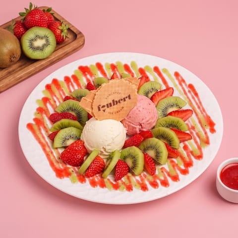 Coupe aardbei & kiwi — roze skin