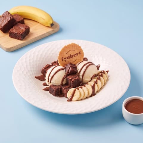 Coupe banana brownie — blauwe skin