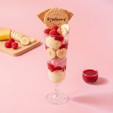 Coupe Banana Split Italiano — roze skin