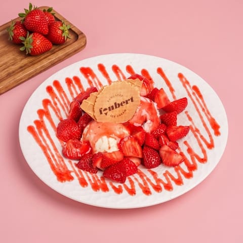 Coupe verse aardbeien — roze skin