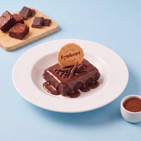 Brownie fondant — blauwe skin
