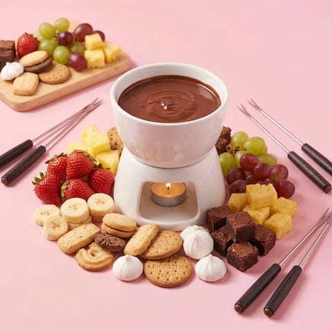 Chocoladefondue assorti — roze skin