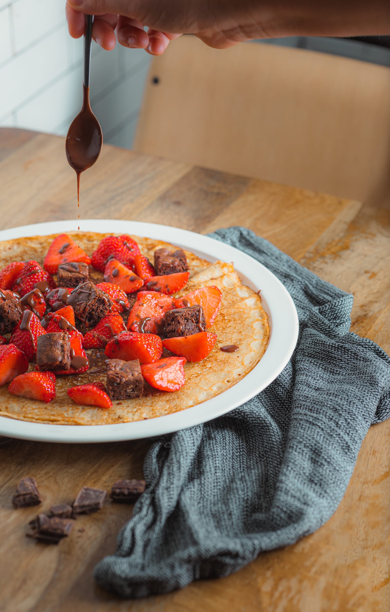 Pannenkoek met vers fruit