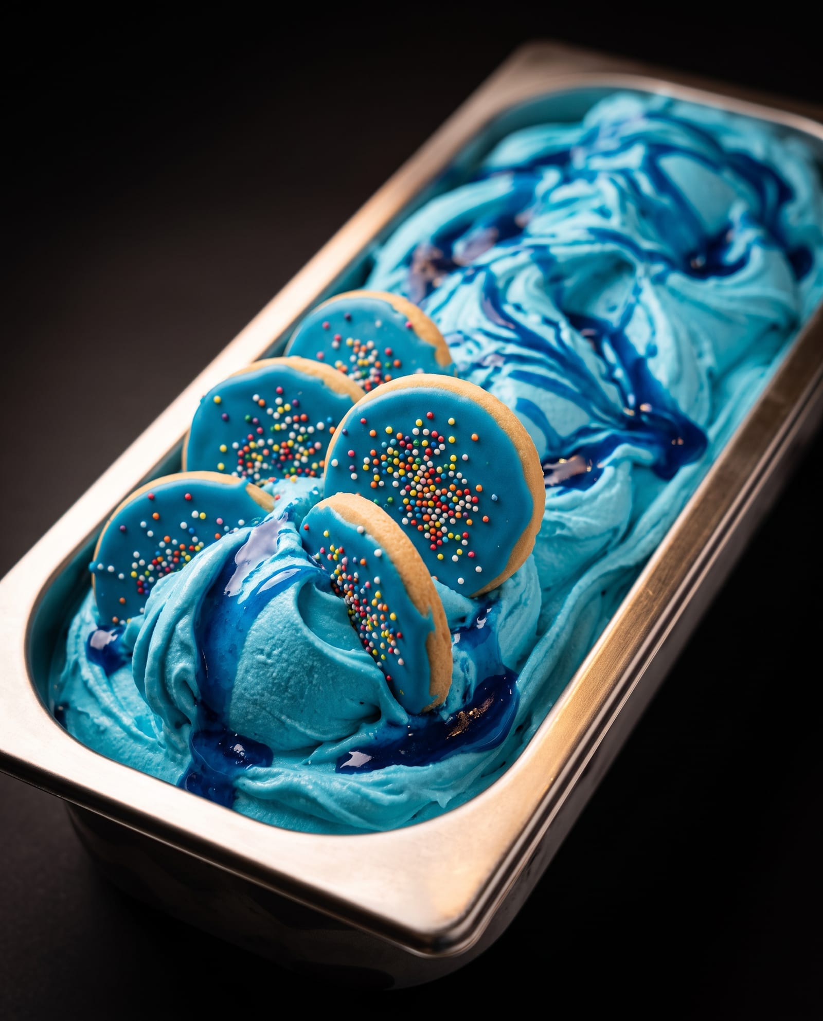 Smurfenkoek — ijsbak in de toog