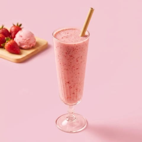 Milkshake aardbei — roze skin