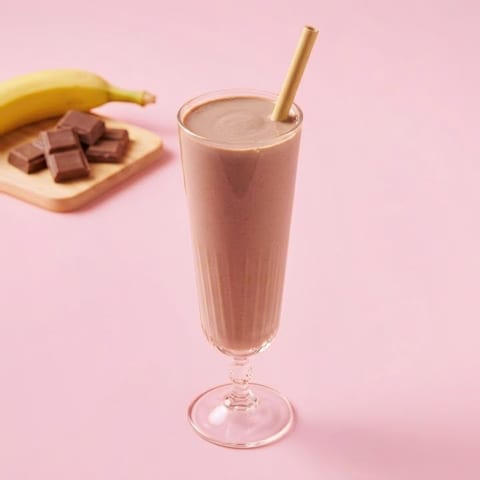 Milkshake banaan & chocolade — roze skin