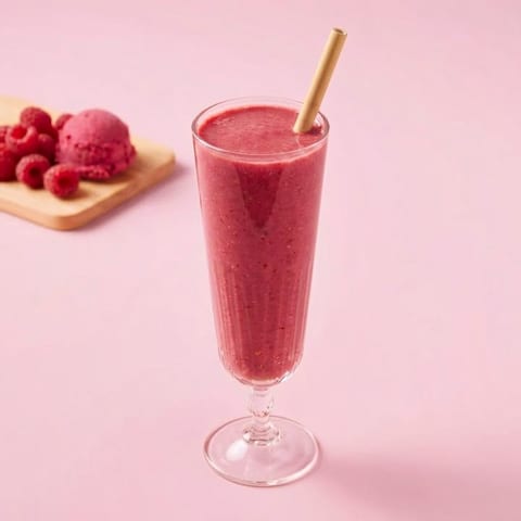 Milkshake framboos — roze skin