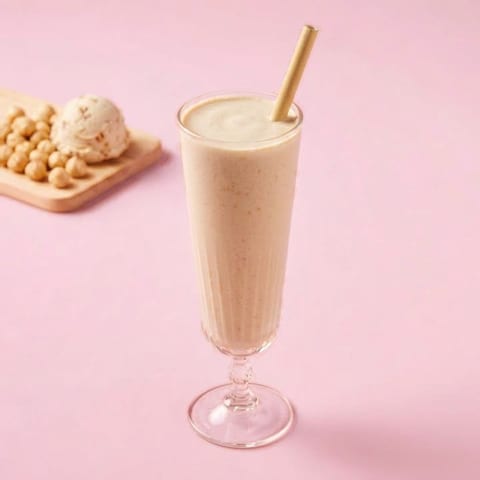 Milkshake hazelnoot — roze skin