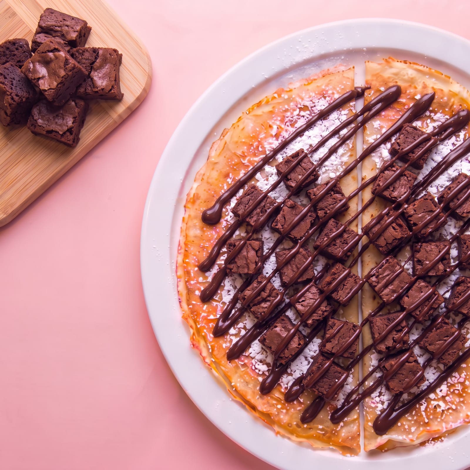 Pannenkoek met brownie – skin roze