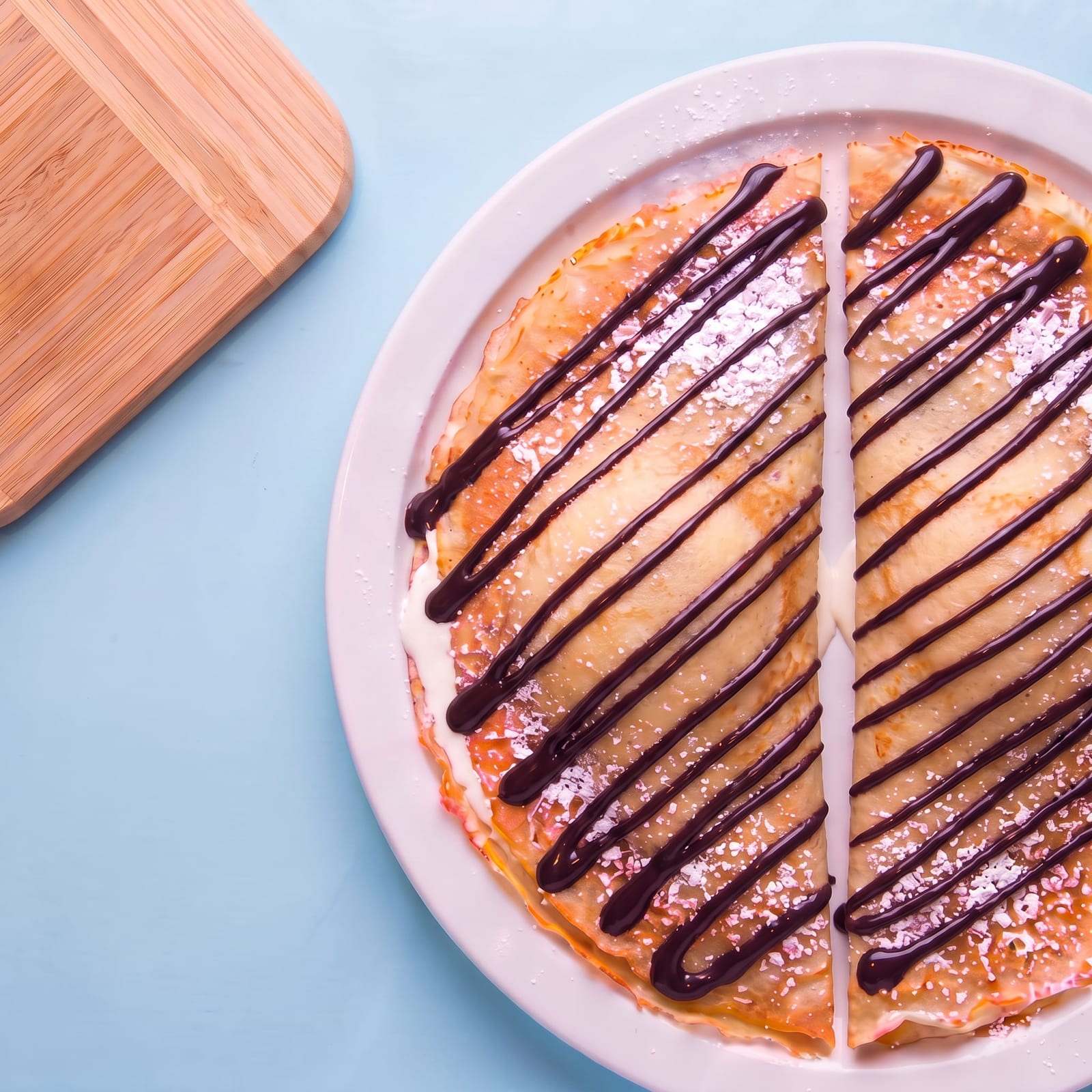 Pannenkoek met Nutella, dichtgevouwen – skin blauw