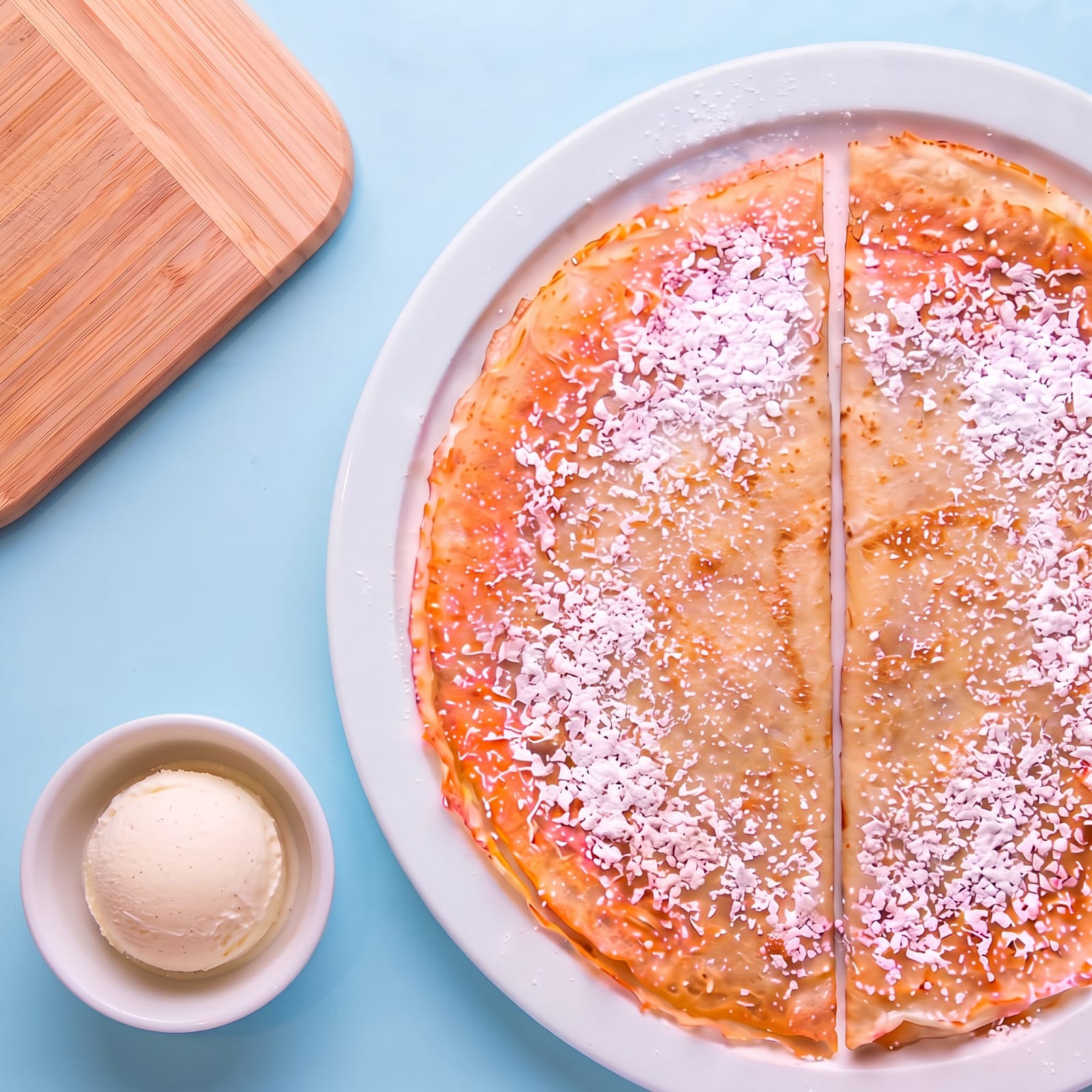 Pannenkoek met ijs, 1 bol – skin blauw