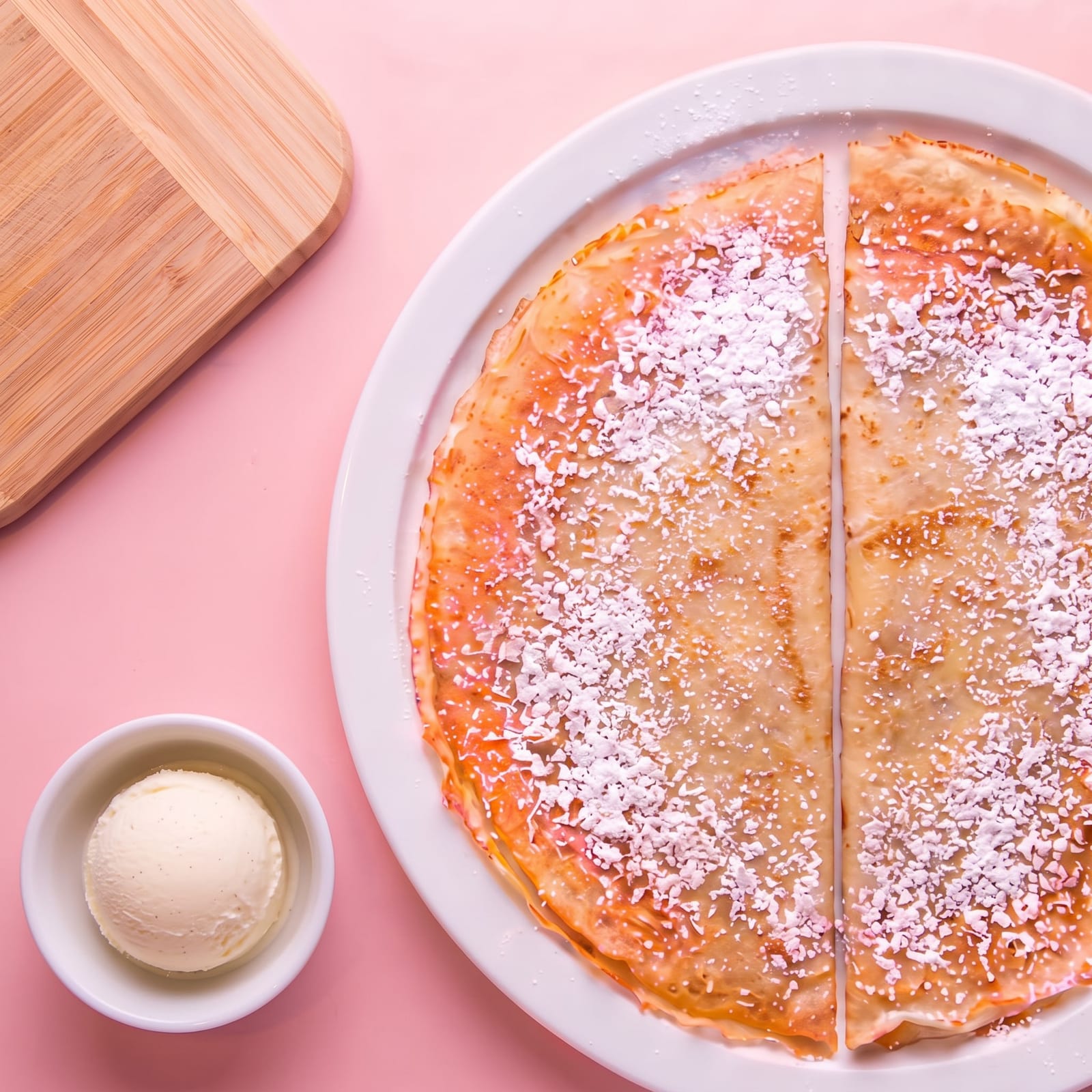 Pannenkoek met ijs, 1 bol – skin roze