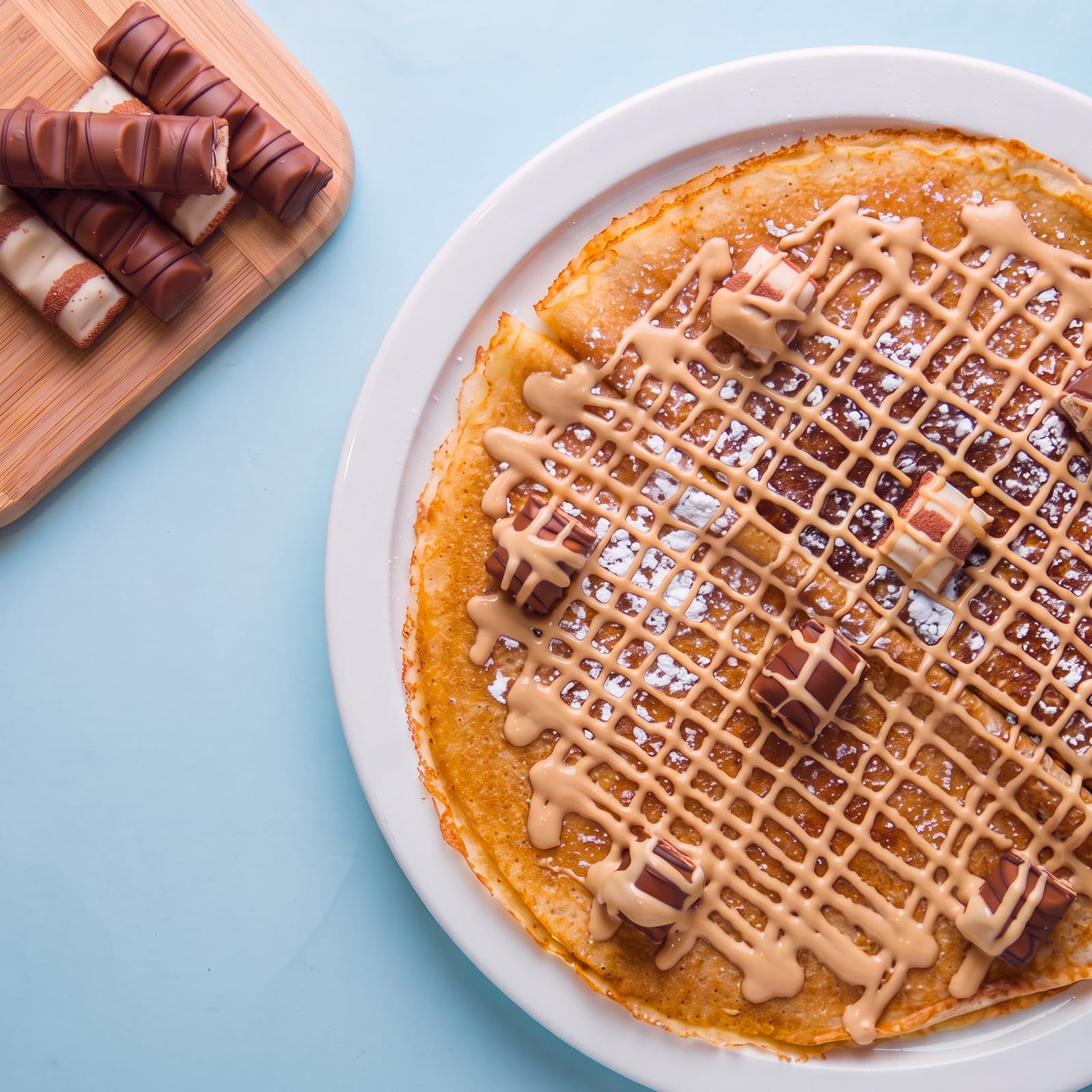 Pannenkoek met Kinder Bueno – skin blauw
