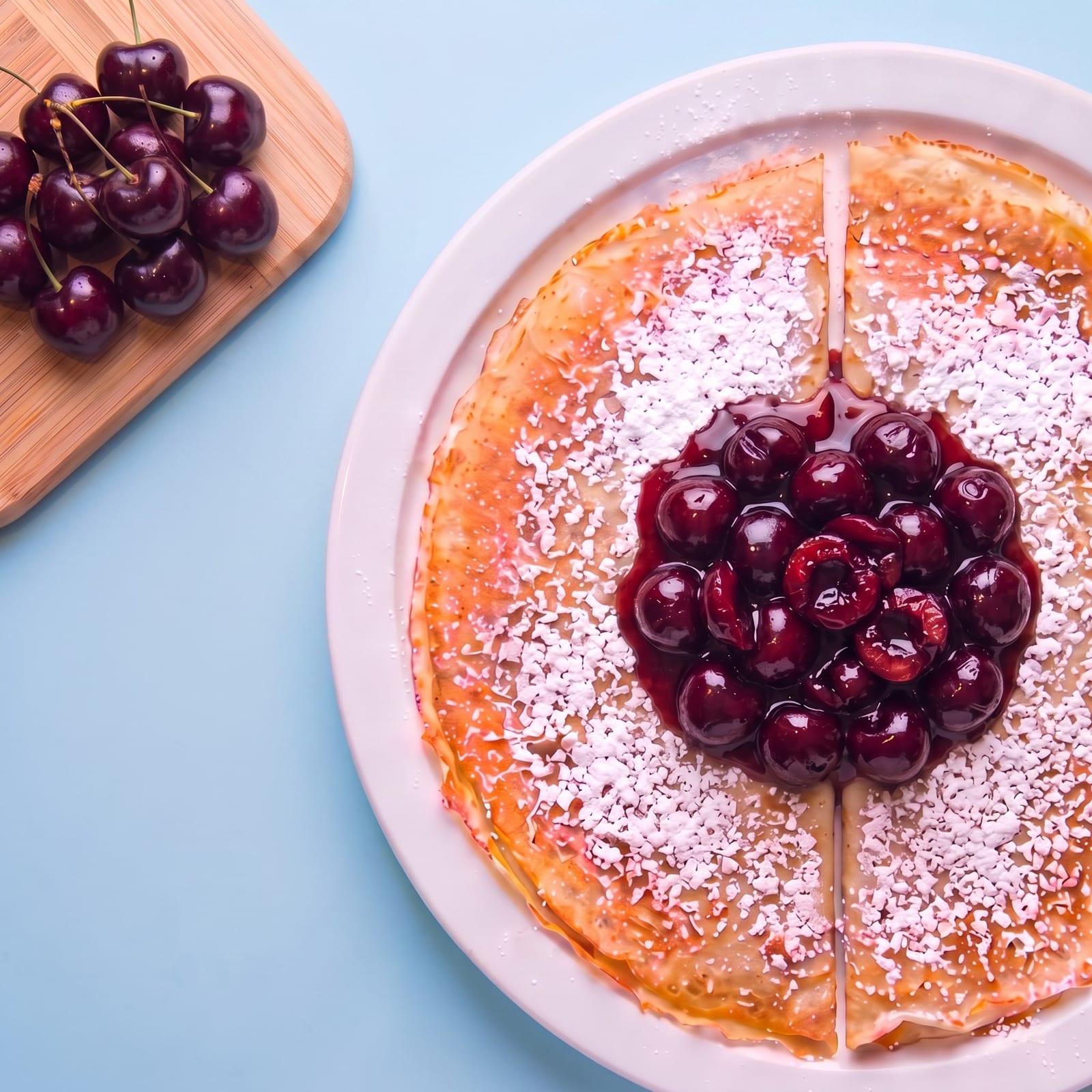 Pannenkoek met warme krieken – skin blauw