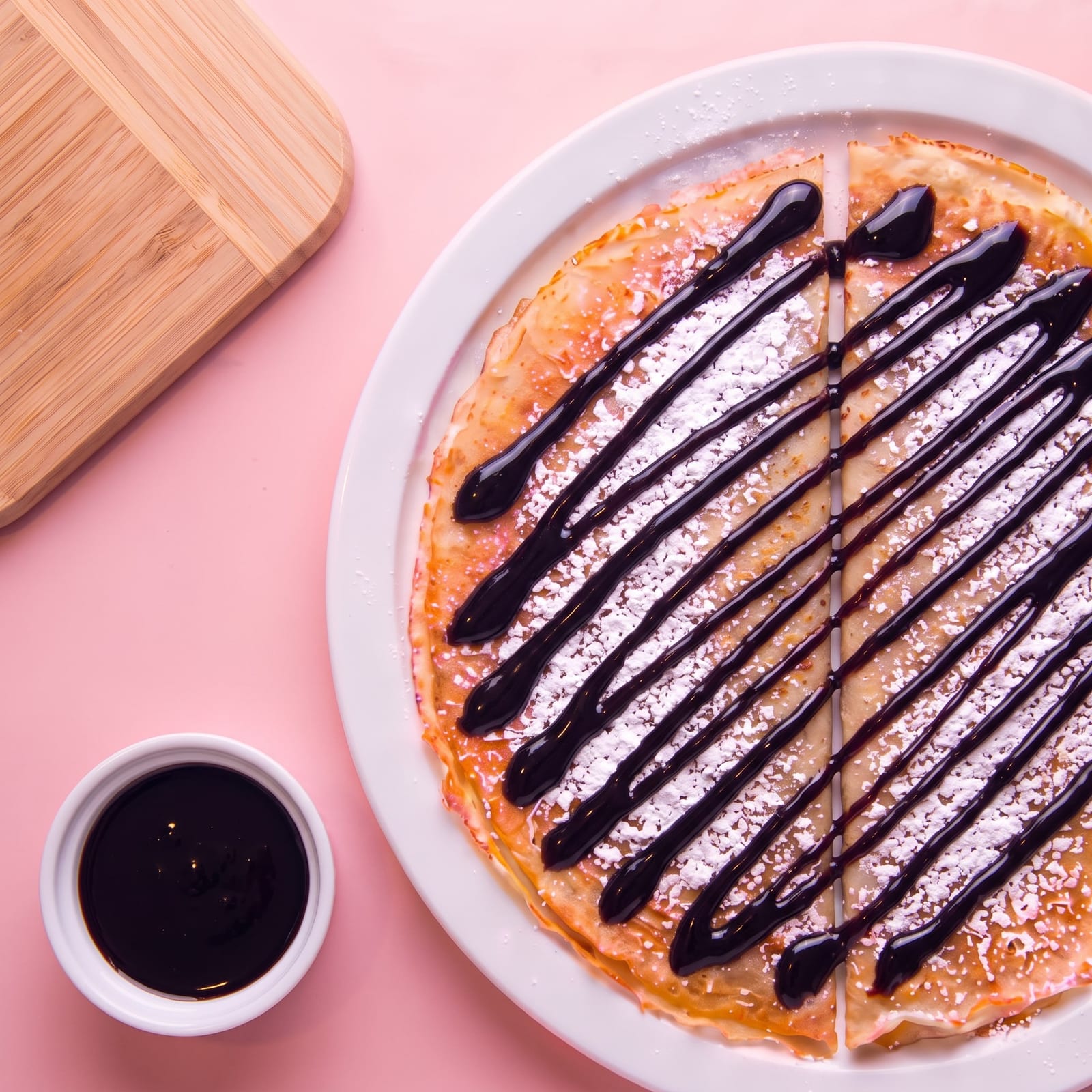 Pannenkoek met Luikse stroop – skin roze