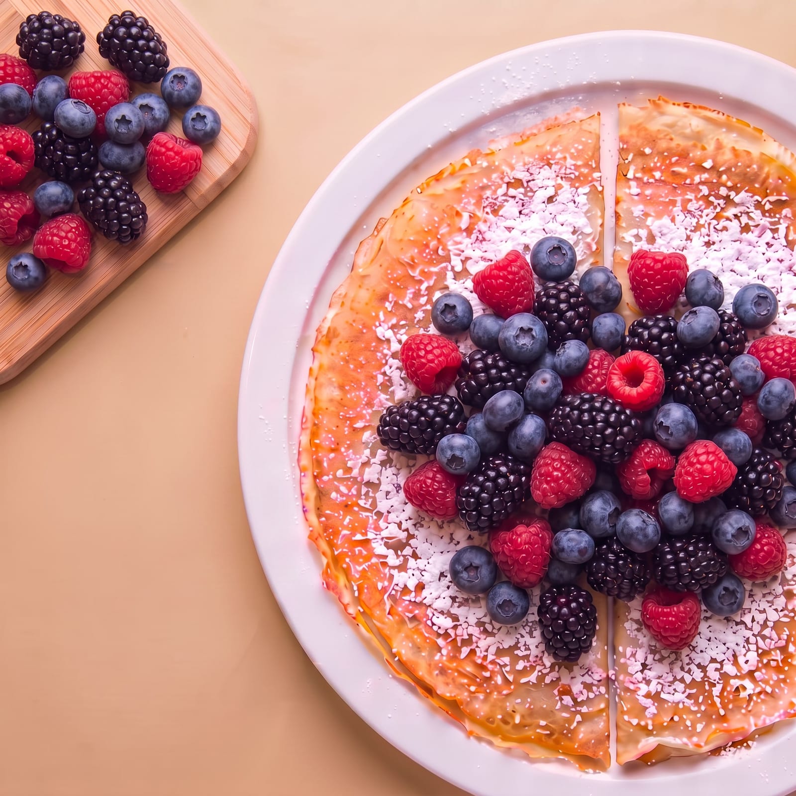 Pannenkoek met woudvruchten – skin beige
