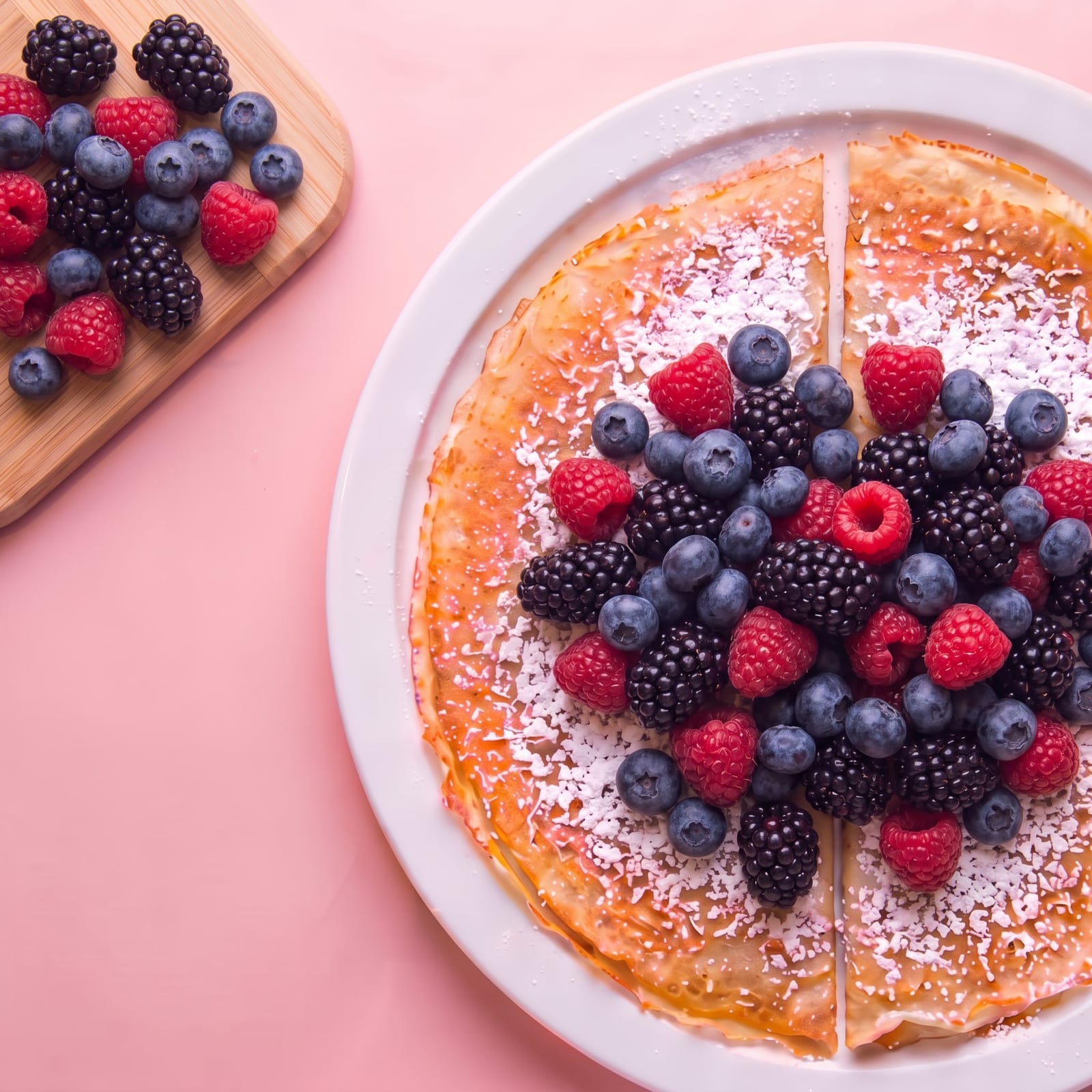 Pannenkoek met woudvruchten – skin roze