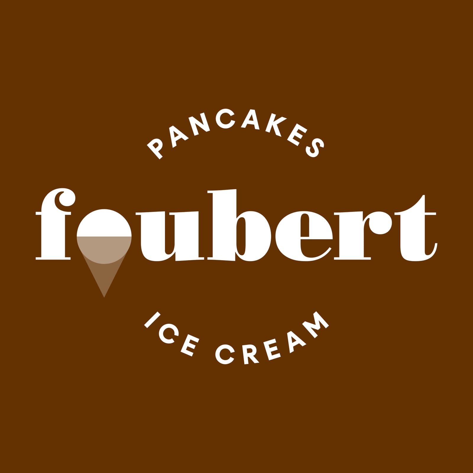 Foubert-badge op een bruin vlak