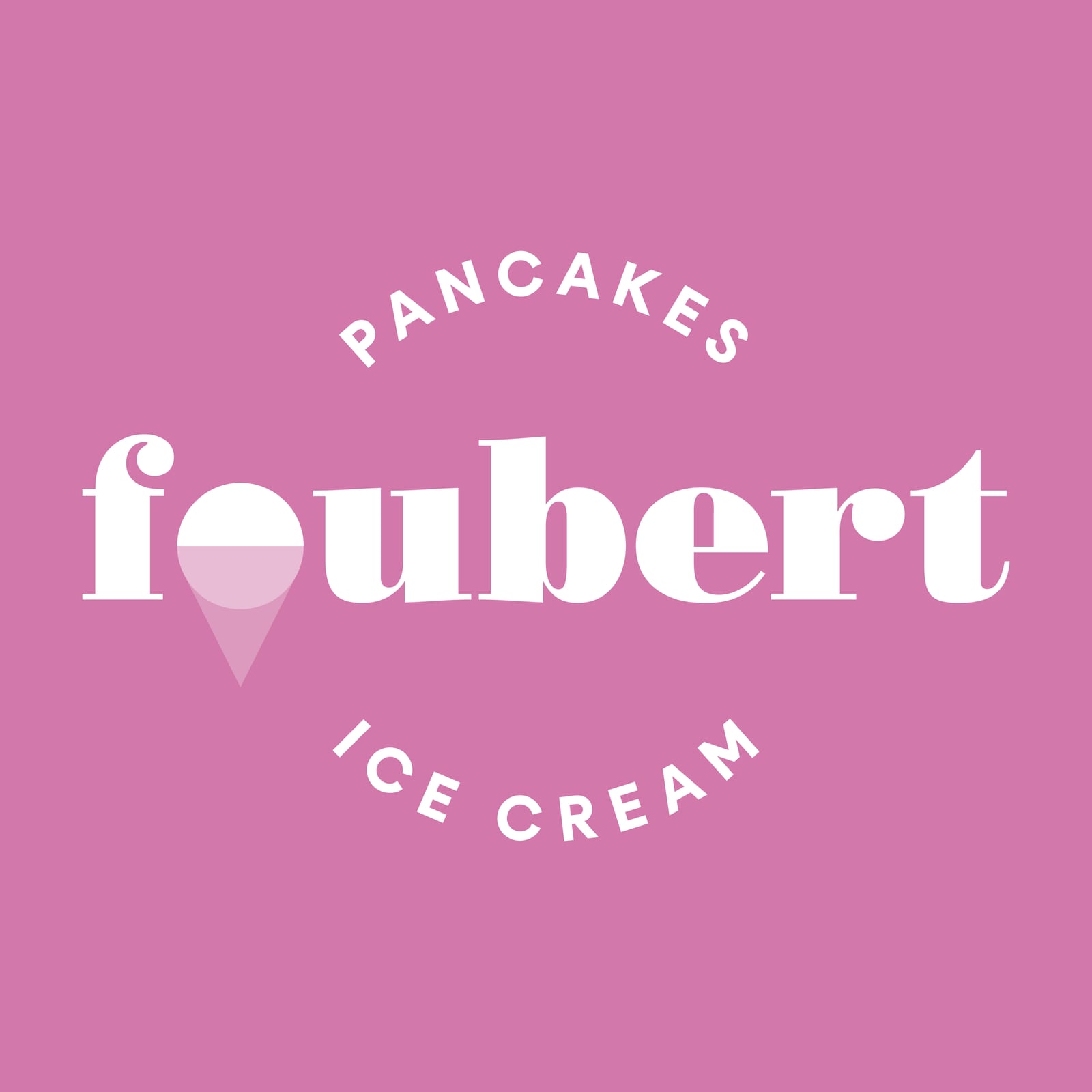 Foubert-badge op een paars vlak